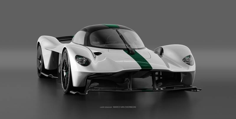 Illustration for article titled The Aston Martin Valkyrie Looks Especially Good In Classic Racing Liveries